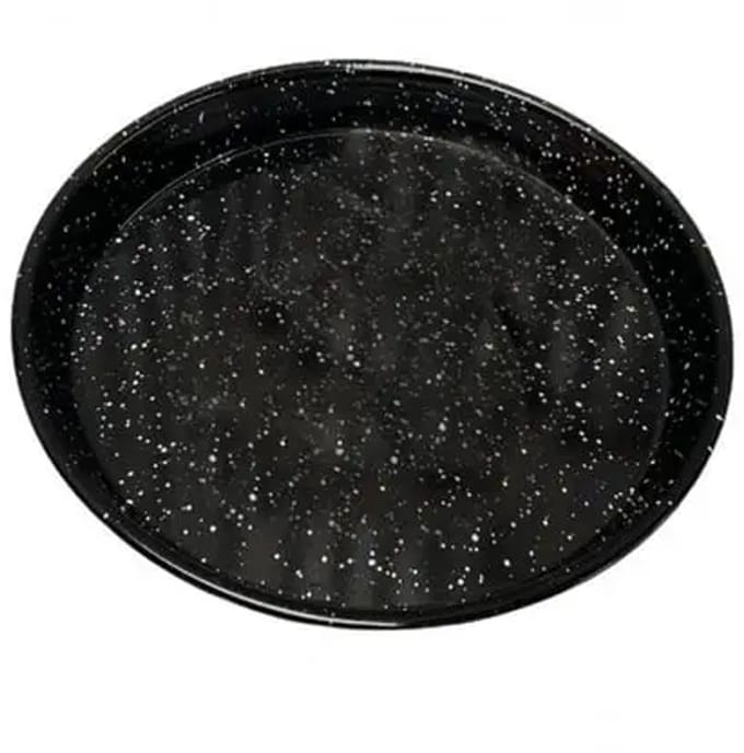 Dienblad 34cm emaille antikleef laag ronde ovenschaal
