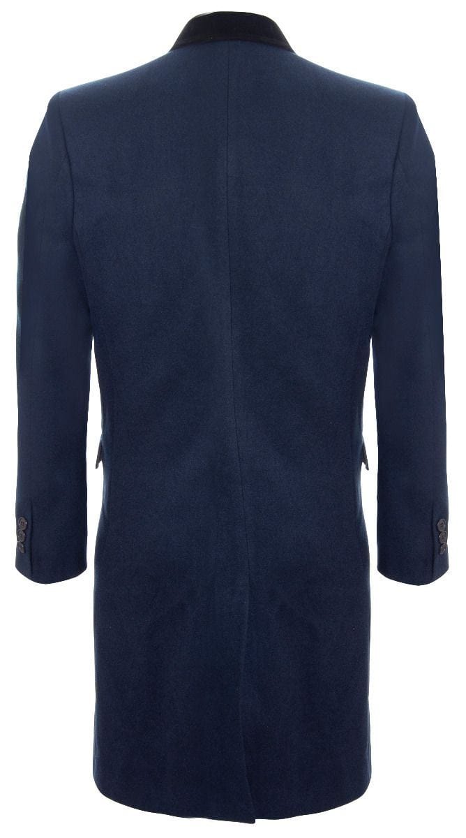Heren 3/4 lange dubbele rij knopen Navy Crombie overjas wollen jas Peaky Blinders