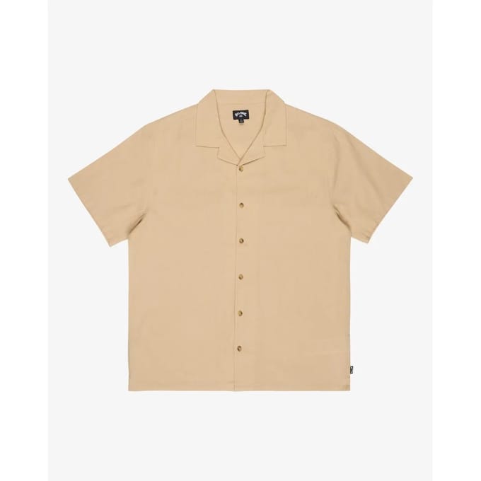 Billabong Vacay Linen Overhemd Met Korte Mouwen Beige M Man