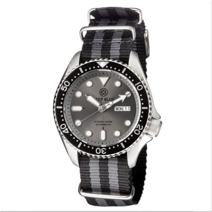 Deep Blue Diver 300 Nato Automatic NATODIVERSSGREY