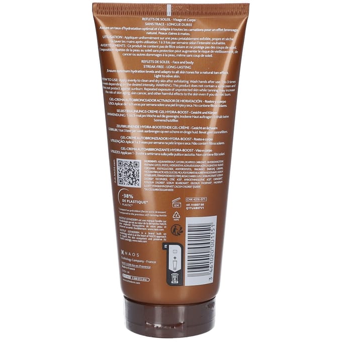 Institut Esthederm Reflets de Soleil Hydra-Boost Self-Tanning Cream-Gel Face and Body Natural Tan 200 Crème