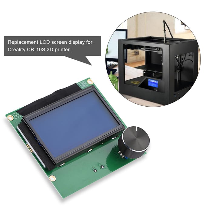 Vervangend LCD-scherm met 2 kabels voor Creality CR‑10S 3D-printer gray