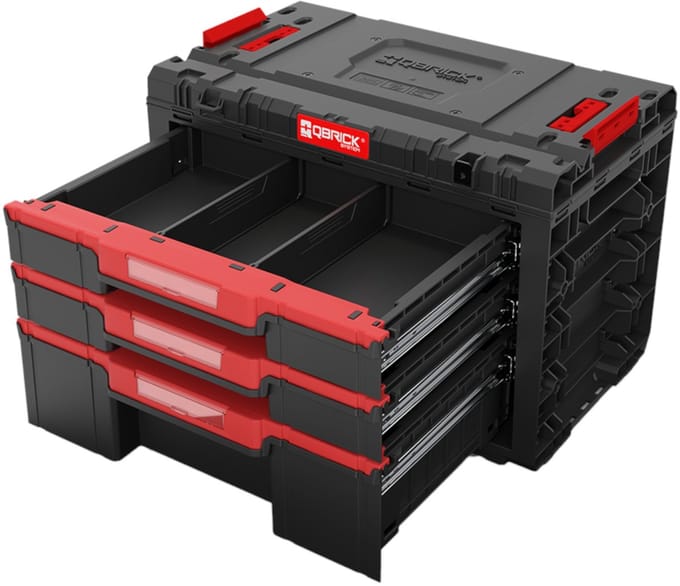 Qbrick System PRIME Drawer 3 Toolbox Basic - Modulair Gereedschapskist met Lades