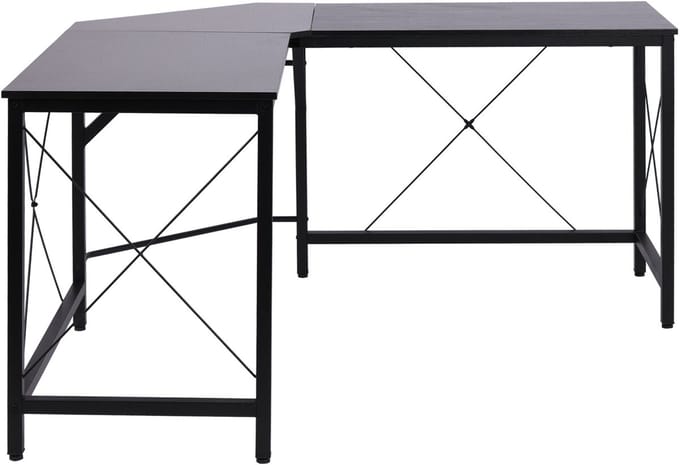 Bureaus - 150x150x76 cm - L-Vorm Hoekbureau - Modern Design - MDF - Zwart