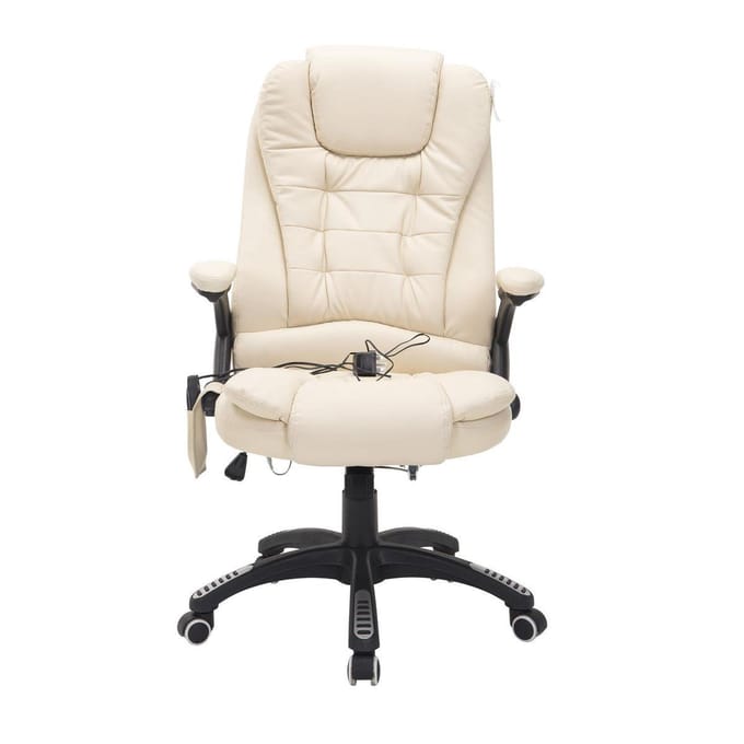 Bureaustoel, Massage- Chef-burostoel - Warmte en massage functie - Creme