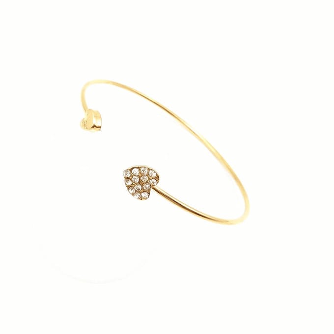 Lumici Open Armband met Hart - Goud - 17 cm