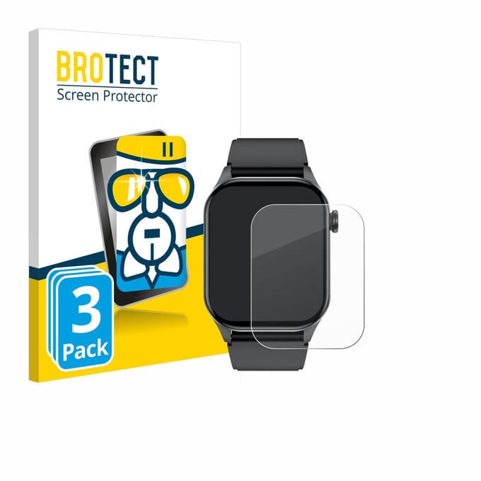 Screenprotector 3 Stuks voor Smartwatch T98 2.04" Beschermglas transparant