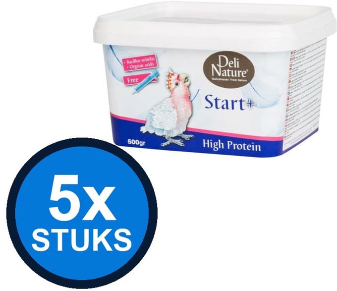 5x Deli Nature - Start+ high protein 500gr - Vogelvoer - 500 g