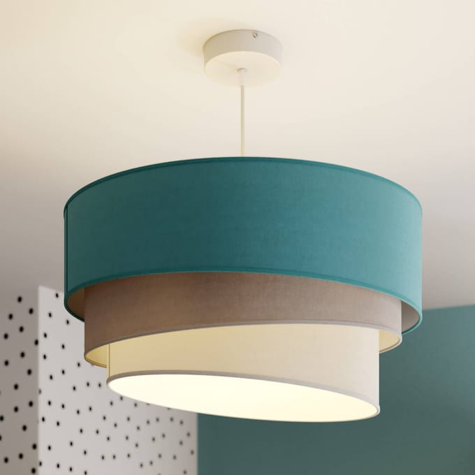 Duolla Hanglamp Pastel Trio turquoise/grijs/lichtgrijs