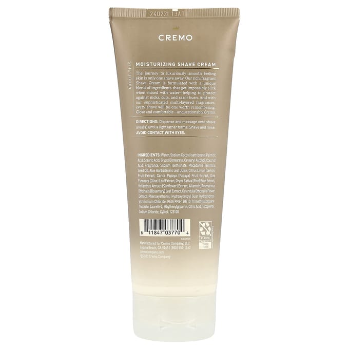 Cremo, Scheercrème, Amandelbloesem, 6 fl oz (177 ml) beige