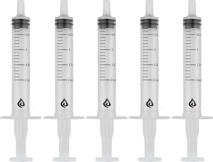 Spuit 2ml - 3 delig - Per Stuk Verpakt - 5stuks.