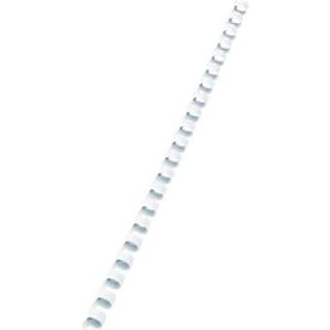 GBC® inbindruggen, plastic, Ø 10 mm, 100 stuks, wit