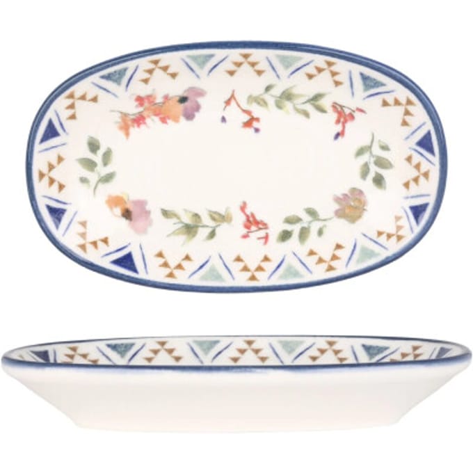Bonna Serveerschaal - Spring - Porselein - 19x11 cm - set van 2