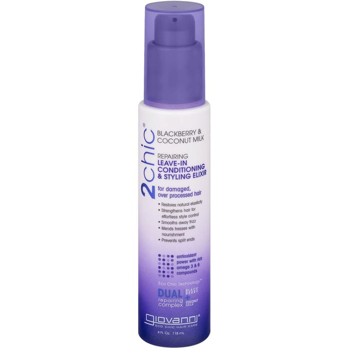 Giovanni Cosmetics - 2chic - Repairing Leave-In Conditioning & Styling Elixir with Blackberry & Coconut Milk - 118 ml