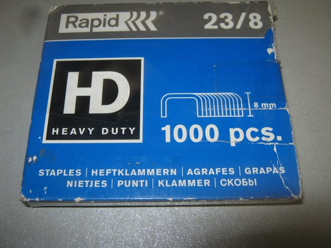 Rapid Nietjes 23/8 verzinkt 1000 stuks/doos
