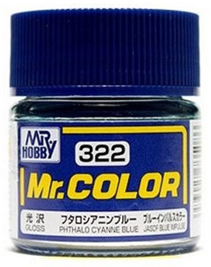 Gunze Mr. Hobby C-322 - Mr. Color 10 ml Phthalo Cyanne Blue - Lacquer Modelbouwverf