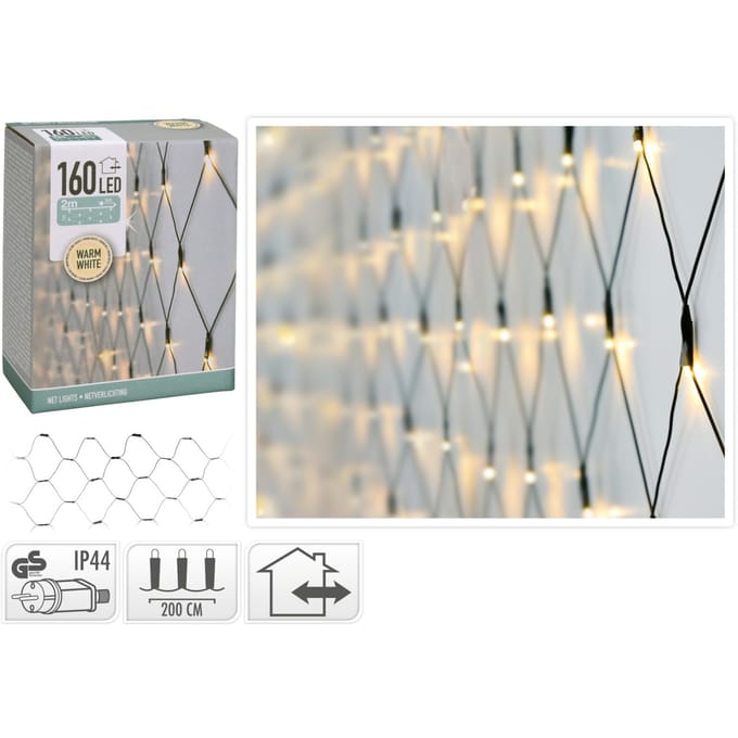 Kerst Netverlichting Buiten Lampje, 3M Aanloopsnoer, Ip 44 Adapter LED