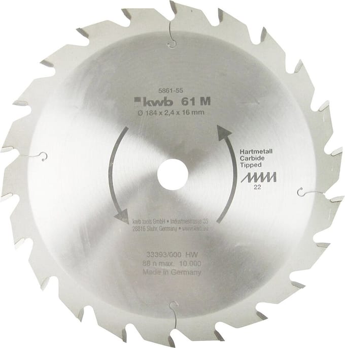 kwb - 586155 Cirkelzaagblad 184 x 16 mm - 1 stuk