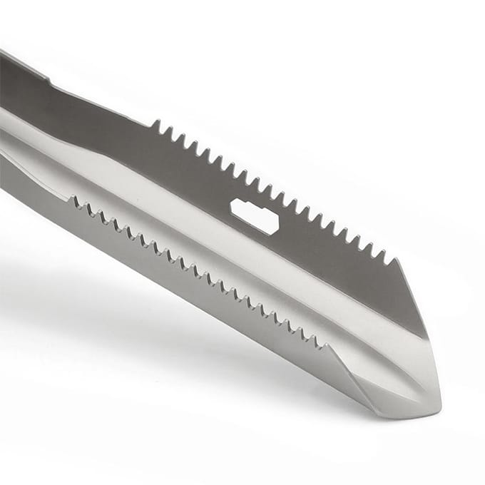 Ultralichte titanium handschep, multitool, rugzaktroffel met draagtas voor tuinieren gray