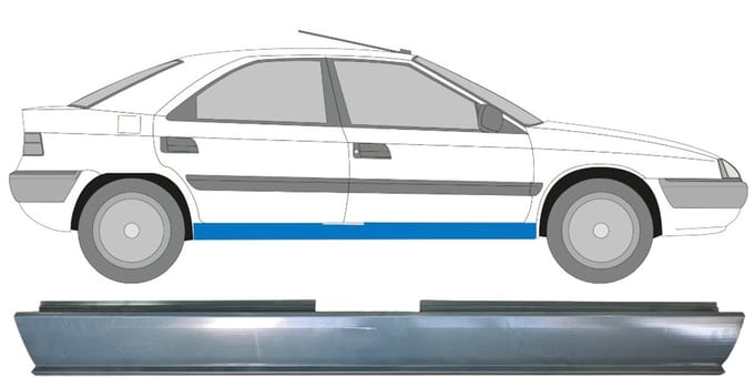 Reparatie dorpel voor Citroen Xantia 1993-2001 / Rechts