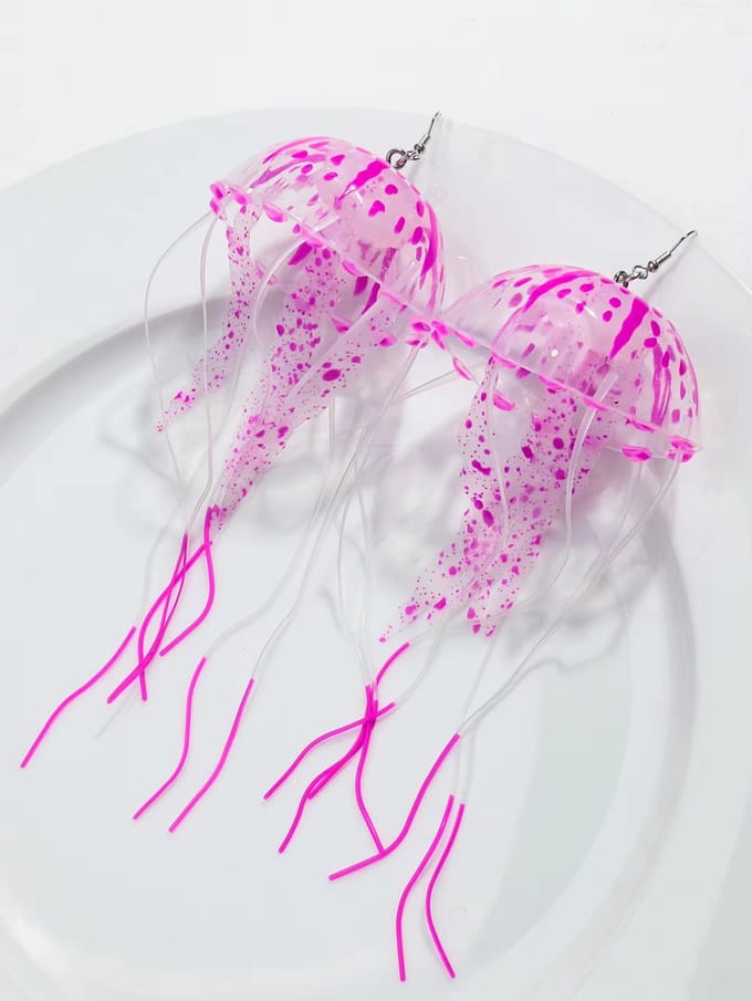 Kwallen - Jellyfish Oorbellen Paars
