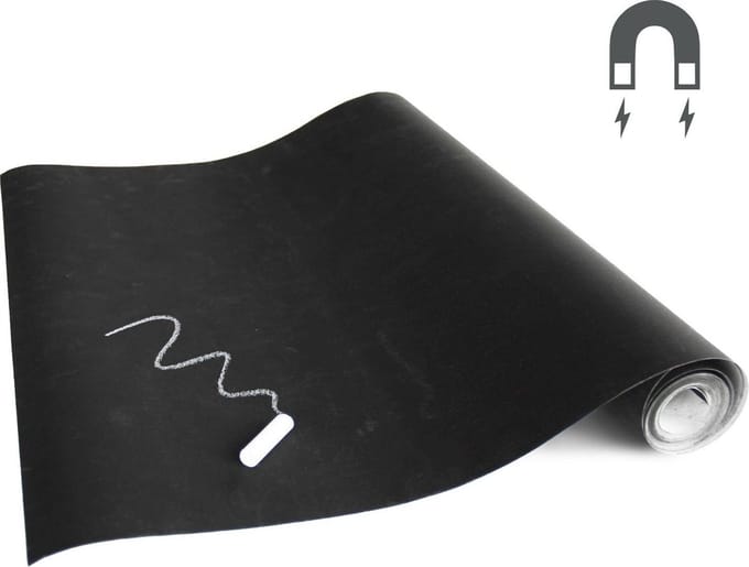 ESTAhome krijtbord magneetbehang zwart - 53 x 560 cm - 155002