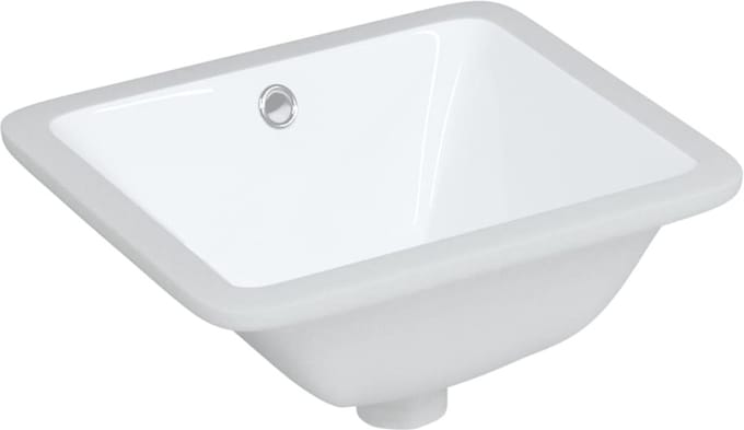 vidaXL - Wastafel - rechthoekig - 36,5x32x15,5 - cm - keramiek - wit