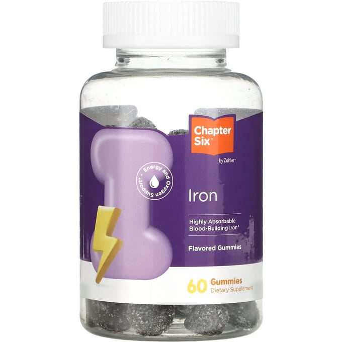 Hoofdstuk zes, ijzer, met smaak, 60 gummies