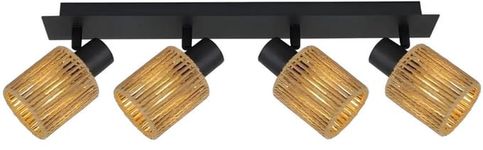 Toolight App1825-4W Hanglamp - Zwart - 76X76X16Cm