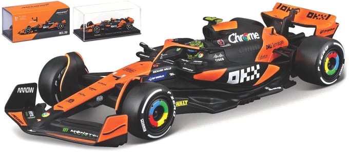 Bburago McLaren Mcl 38 - Modelauto - Schaal 1:43 - Oranje/Zwart