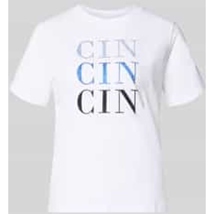 T-shirt met ronde hals van jersey normale pasvorm dames COMMA