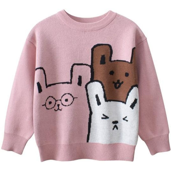Kinderkleding Lente Nieuwe Kinderpullovers Cartoon Pullovers Baby Meisjeskleding 140cm gray