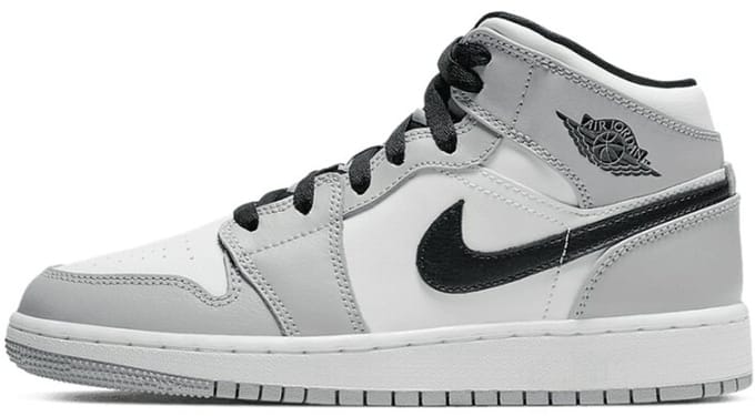 Jordan 1 Mid Light Smoke Grey (GS)