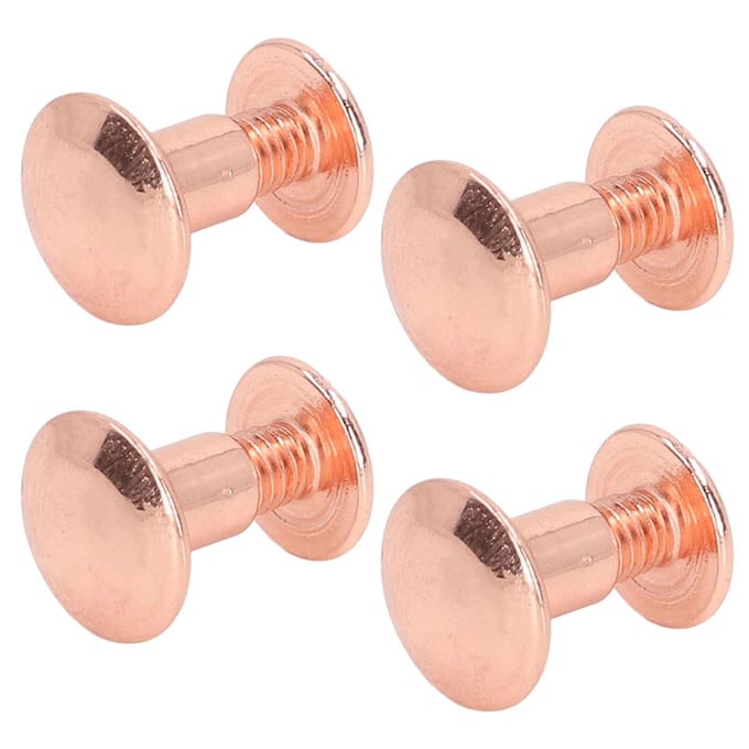 90 Sets Boekbindschroef Uniforme Coating Gebogen Oppervlakken Galvanische Behandeling Metalen Nagel Klinknagel Studs voor DIY
