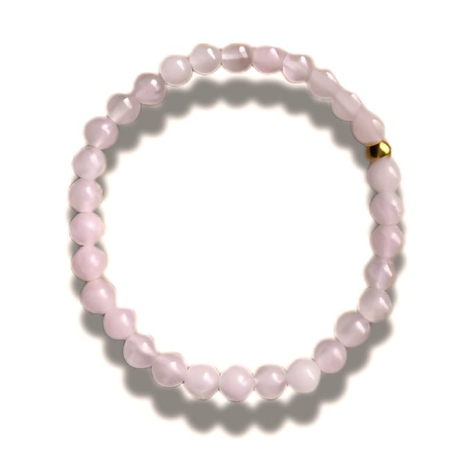 Armband - natuursteen - Rose Quartz - 19 cm 6 mm - rozenkwarts