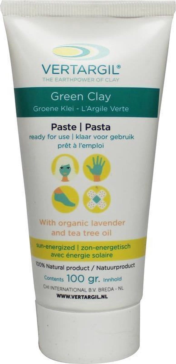 Vertargil Groene Leem Tube - 100 gr - Bodycrème