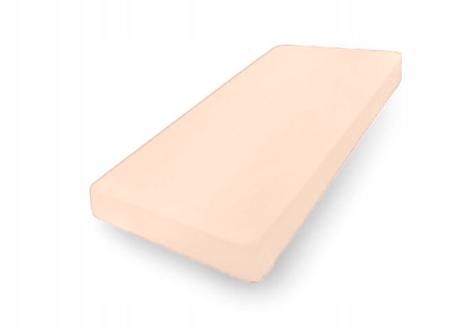 Jersey hoeslaken CLASSIC met elastiek - 120x200 cm - Beige