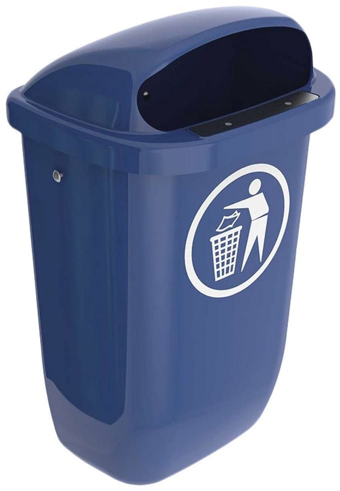 Afvalbak 50 liter Blauw - Duurzaam en Rotbestendig