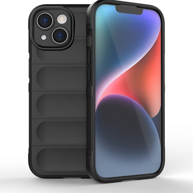 MobyDefend Hoesje - Geschikt voor iPhone 15 - TPU Gripcase - Zwart
