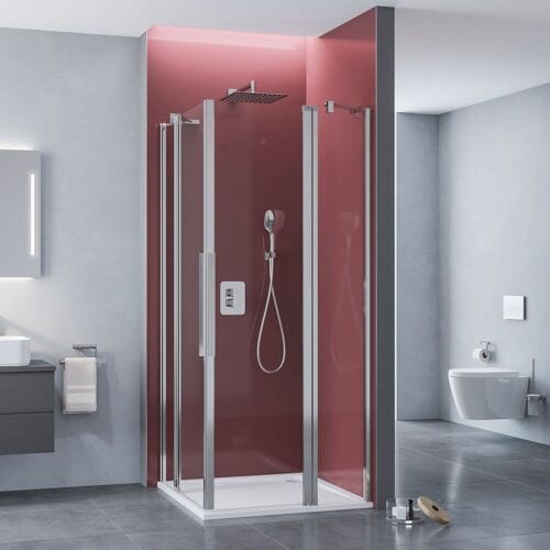 Kronenbach Tube swing door EPFS corner entry special size with fixed element right KB0160SP9R