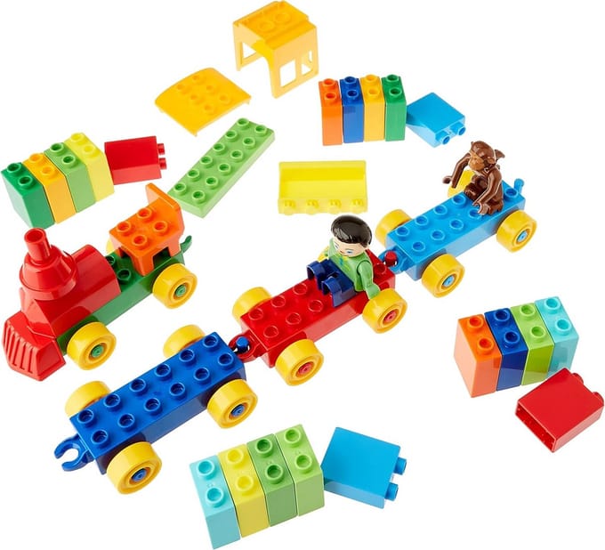 Bouwsteentjes Trein - Educatieve Set - Kinderen Leren - Meerdere Talen - 33 Delen - Multicolor