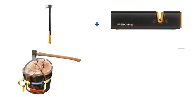 Fiskars x36 kloofbijl slijper woodstrap