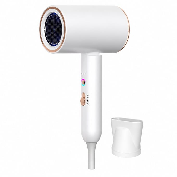 Opvouwbare haardroger - 800 W - 2 warmtestanden en 2 snelheden - inklapbare handgreep met concentrator - wit