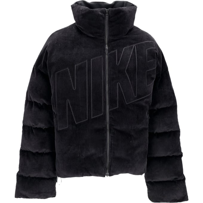 W Sportswear Essential Therma-fit oversized corduroy puffer damesjack zwart/zwart