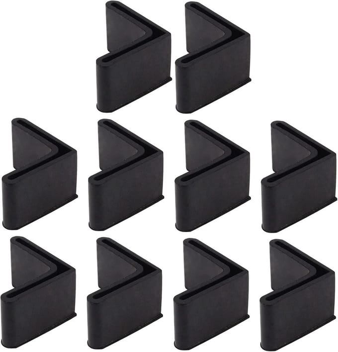 L Vormige Rubber Hoek Caps 35x35mm - Meubel Voet Pads