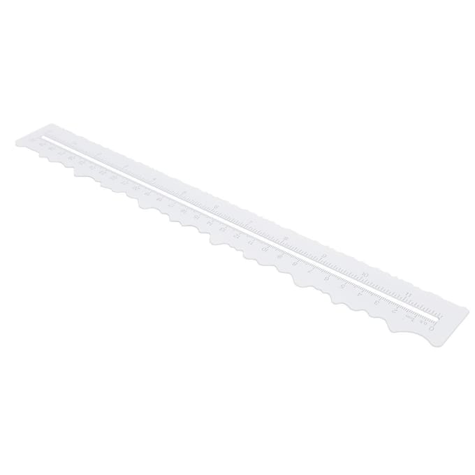 Papier Scheur Liniaal Plastic Dubbelzijdig Deckle Edge Liniaal voor Knutselactiviteiten white