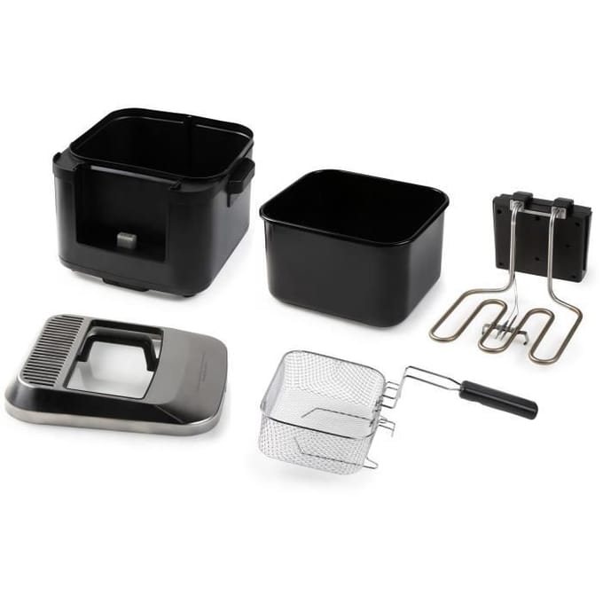 DOMO DO545FR Friteuse - XL Frituurpan - 4L - Koude Zone - Kijkvenster - 2000W