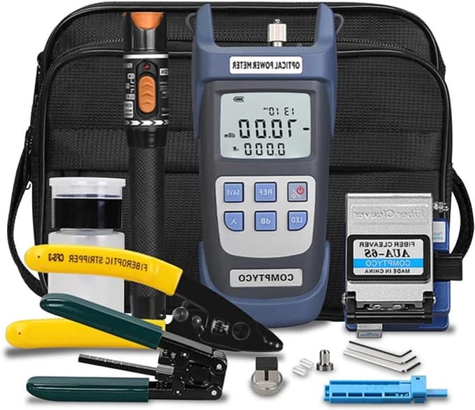 Glasvezel FTTH Toolkit - Gereedschap Set - Netwerk Onderhoud - Inclusief Vermogensmeter - 10 km VFL - Gemengd