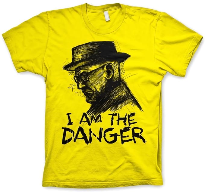 Breaking Bad I Am The Danger T-shirt geel