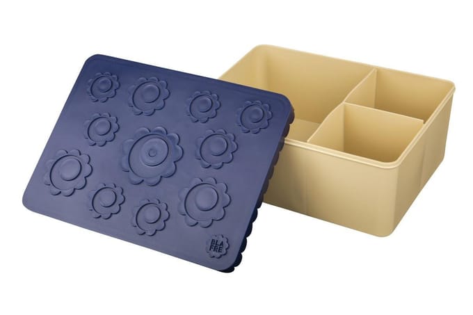 BLAFRE lunchbox flower soft geel navy